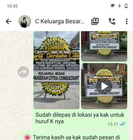 Pengiriman Papan Bunga Duka Mangunjayan Butuh