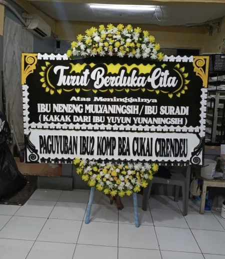 Papan Bunga Duka Mangunjayan Butuh